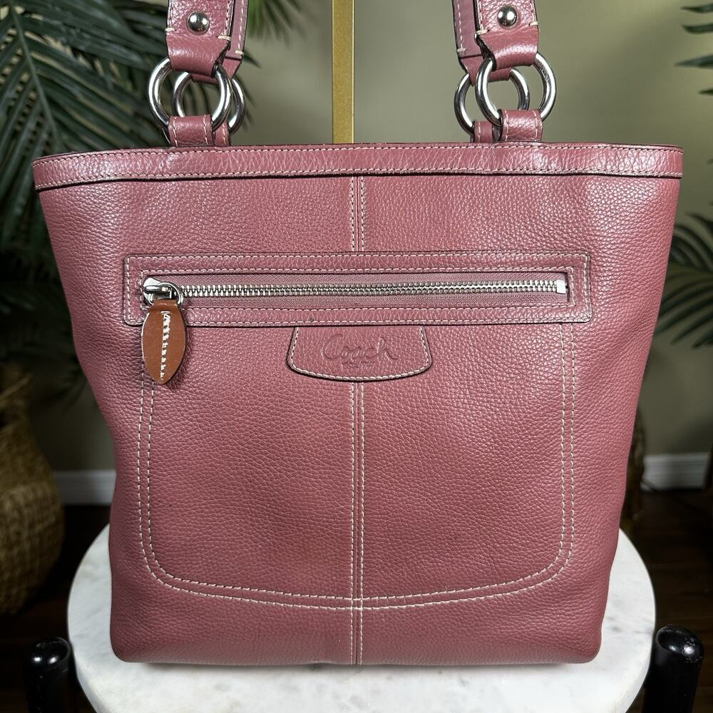 Coach Penelope Bag Rose Satchel Shoulder Pebbled Leather , Silver F14683
